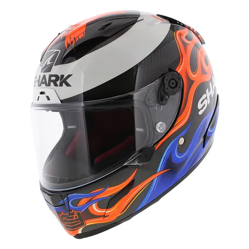 Shark Race-R Pro Carbon Replica Lorenzo 2019 Helm - Größe XS für Männer - Motorradhelm aus Carbon/Aramidfaser mit kratzfestem, beschlagfreiem Visier der optischen Klasse 1, ideal für Sicherheit und Komfort auf der Straße.