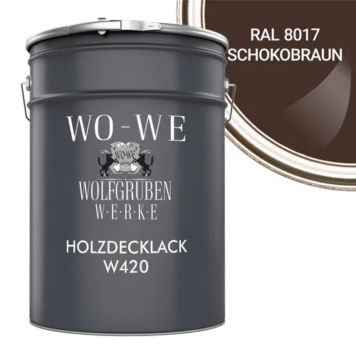 WO-WE Holzlack Wetterschutzfarbe W420 - Wasserbasis, Seidenglänzend, 1-10L - Holzlacke für Innen und Außen, schützt Holz vor UV-Strahlung und Witterungseinflüssen. Umweltfreundlich, geruchsarm und schnelltrocknend. Ideal für hochwertige Anstriche und langanhaltenden Holzschutz.