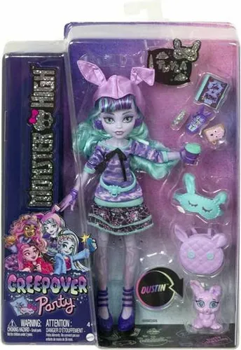 Monster High Twyla Puppe mit Pyjamapartyzubehör von Mattel