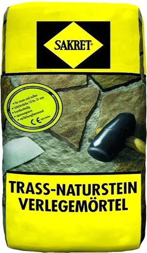 SAKRET Trass-Natursteinverlegemörtel 25 kg Sack grau von SAKRET