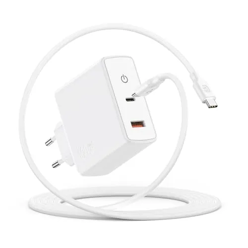 USB C Ladegerät 100W 2-Port USB C Schnellladegerät für MacBook Pro 15/16/13/14 Zoll, Macbook Air 13 2020/2019/2018, i-Pad Pro 12.9/11 Zoll,Samsung Galaxy S22 S23 Ultra Tablet, Type C GaN Netzteil 100W
