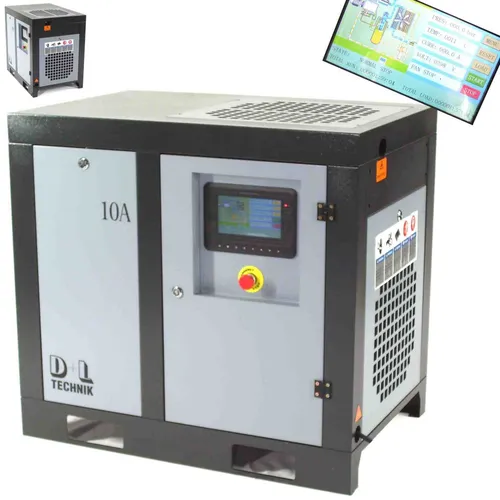 Schraubenkompressor 7,5kW - Leistungsstarker Druckluft Kompressor - Hochdruckreiniger-Ersatzteile, ideal für professionelle Anwendungen mit 950L und 10bar Druck für effiziente Leistung.