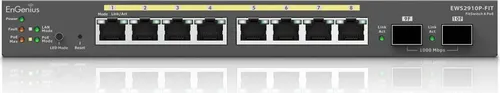 EnGenius EWS2910P-FIT Managed Switch - 8-Port - Schwarz - Der EnGenius EWS2910P-FIT ist ein leistungsstarker 8-Port Managed Switch für effiziente Netzwerklösungen. Ideal für Unternehmen, bietet er PoE-Unterstützung und erweiterte Verwaltungsfunktionen für optimale Performance.