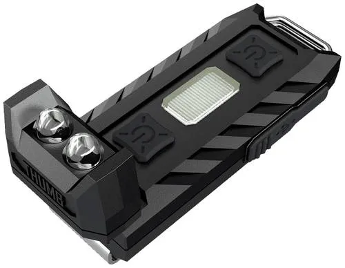Nitecore Taschenlampe Thumb - Aufladbare LED mit 85 Lumen - Taschenlampen mit 85 Lumen und 26 m Leuchtweite, wasserdicht nach IP65, ideal für Outdoor-Aktivitäten. Kompakt und leicht mit Schlüsselring für einfache Handhabung.