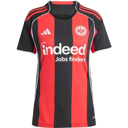 ADIDAS Damen Trikot Eintracht Frankfurt 25/26 Heim - Stylisches Heimtrikot für die Saison 25/26 mit klassischen roten und schwarzen Streifen. Das AEROREADY Material sorgt für optimalen Tragekomfort, ideal für Fans und aktive Spieler.