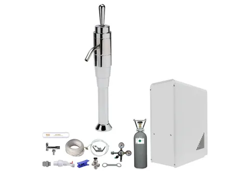 BieTal Wassersprudler Tafelwassergerät BieTal® BT-10U Sprudelwasser Zapfstelle Komplett Set, (Set, 6kg CO2 Flasche-tlg., Joystick 3-leitig), Sprudelwasseranlage Trinkwasser Wasserspender