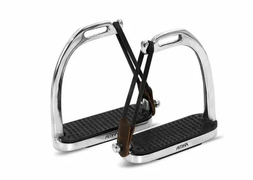 AMKA Sicherheitssteigbügel Edelstahl mit Gelenk Flexible Bügel 10 cm 12 cm 13 cm Trittfläche, Größe:10