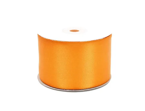 Creativery Satinband, Satinband 50mm x 25m Rolle Orange