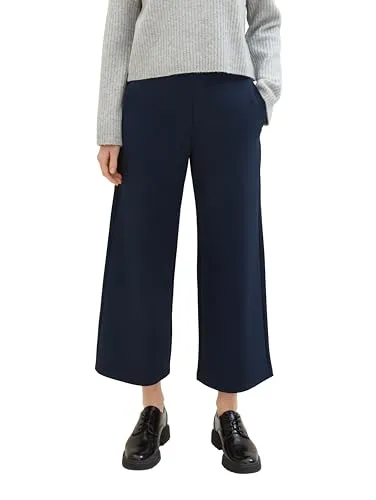 TOM TAILOR Denim Damen High Waist Culotte Hose - Sky Captain Blue, XL - Jeans-Culotte mit weichem Stoff und Elasthan für optimale Passform und Bewegungsfreiheit, ideal für Freizeit und festliche Anlässe.