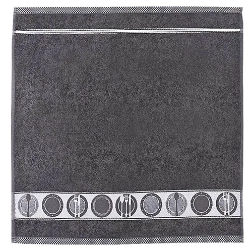 Geschirrtuch Frottee Kracht Frottiertuch 50x50cm Anthrazit Gläsertuch Saugfähig