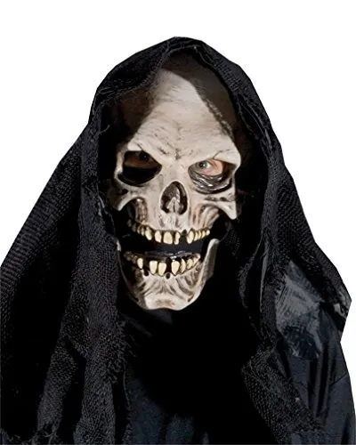 Zagone Studios Sensenmann Geist Tod Skelett Horror Kostüm Maske M7013 - Vollmaske für Erwachsenen Unisex, ideal für gruselige Cosplay-Events, aus strapazierfähigem Polyester und in auffälligen Farben.