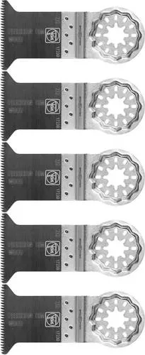 Fein E-Cut Bimetall Tauchsägeblatt 50mm - 5 Stück - Zubehör für Elektrowerkzeug: Hochwertige Bi-Metall Sägeblätter mit doppelreihiger Japan-Verzahnung für präzisen Schnitt in Holz, Gipskarton und Kunststoffen. Längere Standzeit und schneller Arbeitsfortschritt garantiert.