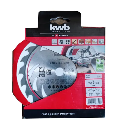 KWB HM TCT Kreissägeblatt 165 x 1,6 x 20 mm