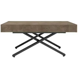 Feldmann-Wohnen Esstisch Dunkelgrau, X-Form, 120-200 cm - Esstisch in modernem Design, ausziehbar von 120 cm auf 200 cm, ideal für Esszimmer. Mit schickem X-Gestell und eleganter melaminbeschichteter Oberfläche.