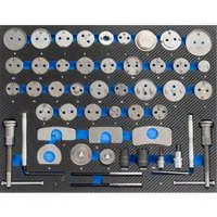 Baumarktplus Profi Bremskolben-Rückstell-Satz 50-tlg. - Werkzeug-Set für Bremskolben-Rückstellung, ideal für Kfz-Gewerbe und Werkstätten. Mit 50 Teilen für die meisten Fahrzeuge, inklusive Rückstellspindeln und Adaptern, alles in einer praktischen Schaumstoffeinlage.