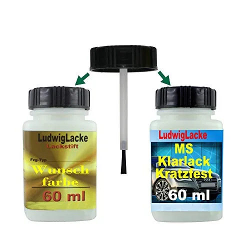 Audi Granatrot LZ3F Lackstift Set Autolack & Klarlack je 60ml