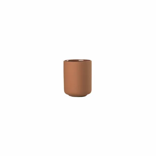 Zone Denmark Zahnbürstenbecher Ume Terracotta - Eleganter Zahnbürstenbecher aus hochwertigem Steinzeug in stilvollem Terracotta. Ideal zur Unterstützung einer ordentlichen Badezimmergestaltung.