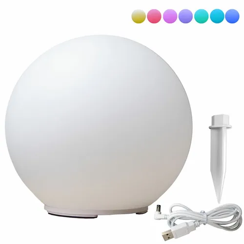 Ø30cm LED Solarlampe Garten - Multicolor Solarleuchte mit Dämmerungssensor - Wegeleuchten mit innovativer Lichttechnik, dimmbar und mit 15 RGB-Farben, ideal für Garten und Terrasse, wetterfest und kabellos, inklusive Fernbedienung für einfache Steuerung.