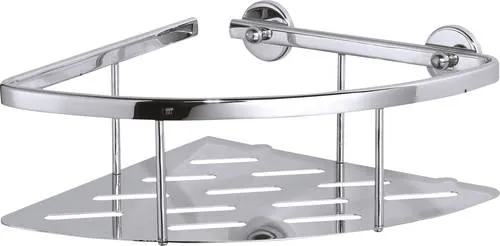 Tesa Duschablage Aluxx 40203, verchromt, zum Kleben - Ablagen für Badezimmer, einfache Montage ohne Bohren dank Tesa Power Kit – max. Belastbarkeit von 5 kg, passend für verschiedene Oberflächen.