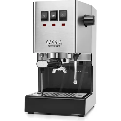 Gaggia New Classic Evo Inox - Edelstahl Siebträger Espressomaschine, professionelles Dampfsystem und langlebige Premium-Qualität für das perfekte Barista-Erlebnis zu Hause