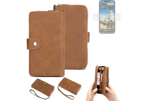K-S-Trade Handyhülle für Apple iPhone 16e, Handyhülle Schutzhülle & Portemonnee Tasche Handytasche Case Etui