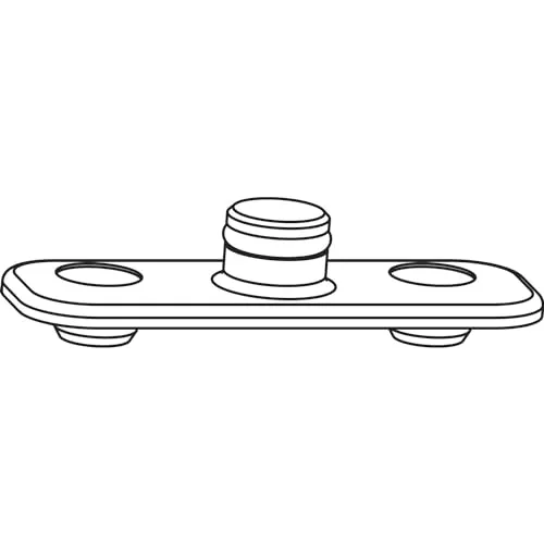 ROTO NT/NX Rahmenteil PVC zu Feststellschere/Drehbegrenzer 198 silber