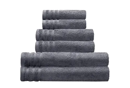 Kleine Wolke , 3003912262, Handtuch 50x100 Dunkelgrau 100% Baumwolle