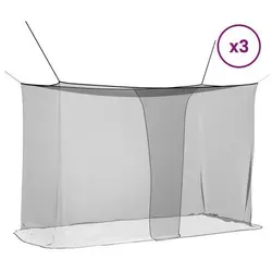 vidaXL Moskitonetz für Bett 3-teilig, 156 Maschen, Schwarz - Schütze deinen Schlaf mit unserem stilvollen Moskitonetz aus robustem Polyester. Die praktische genähte Öffnung ermöglicht einfachen Zugang, während die feine Maschenkonstruktion Insekten fernhält. Ideal für ruhige Sommernächte.