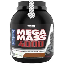 Weider Mega Mass 4000 - 3000g Dose Chocolate - Sportnahrung für Bodybuilder, enthält eine hochwertige Kohlenhydrat-Proteinmischung mit Mikronährstoffen und Creatin für optimalen Muskelaufbau.