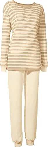 Götting Damen-Schlafanzug naturbelassen Frottee Natur Größe 38