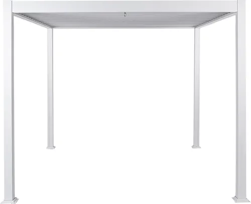 BELIANI Garten Pergola Weiß mit Lamellendach von Beliani