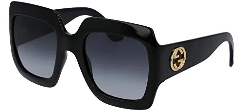 GUCCI Womens GG0053SN Sunglasses, Black-Black-Grey, 54 von GUCCI
