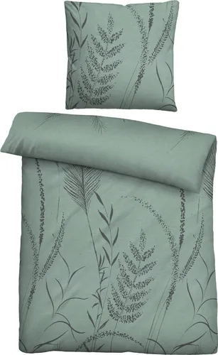 biberna Melange-Flanell Bettwäsche 0840518 in braun von biberna