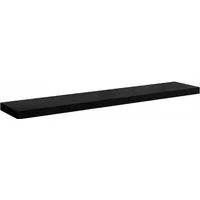 vidaXL Schweberegal Hochglanz-Schwarz 120x23,5 cm - Regal aus hochwertigem MDF mit unsichtbarem Befestigungssystem, ideal zur Präsentation von Deko und Sammlerstücken, verleiht deinem Raum einen modernen Touch.