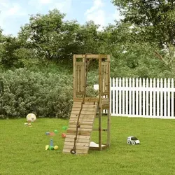 vidaXL Spielturm mit Kletterwand aus imprägniertem Kiefernholz