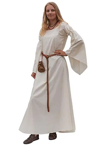 Battle-Merchant Mittelalter Kleid Burglinde, Damen in beige von Battle-Merchant