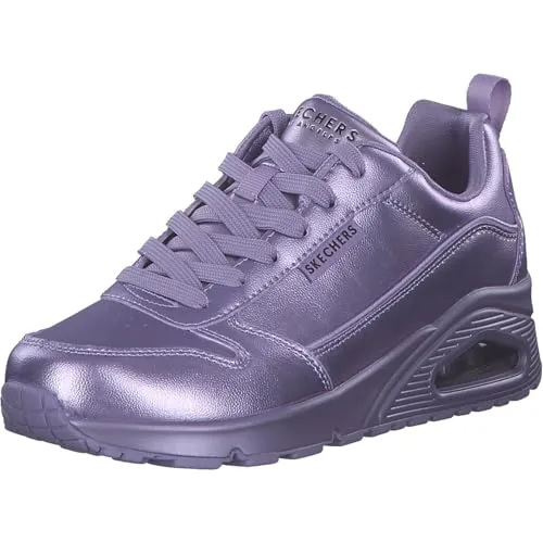 Skechers Uno Galactic Gal 177104-LAV - Lila Sneaker für Damen - Sneaker für Damen mit metallisch schimmerndem Design und Air-Cooled Memory Foam für optimalen Komfort. Ideal für sportliche und lässige Outfits.