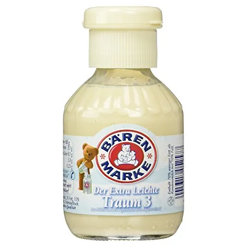 Bärenmarke Extra-leichte Kaffee-Milch, 170 g - Feinschmecker: Genießen Sie die extra leichte Kaffee-Milch mit nur 3 % Fett – ideal für feinen Kaffeegenuss und leichte Küche. Verfügbar in einer praktischen 170 g Flasche.