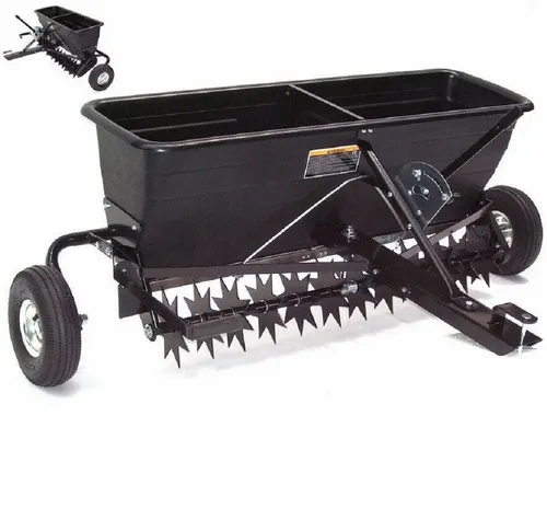 Apex Rasenlüfter Anhänger Rasenlüfter 102cm Vertikutierer mit Streuwagen 55552, (1-tlg)