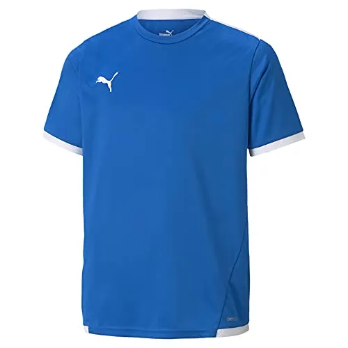 PUMA Unisex Kinder Teamliga Jersey Jr Shirt, Electric Blue Lemonade-puma White, 164 EU