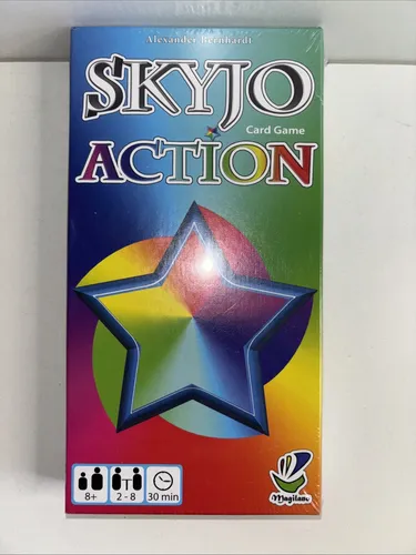 Magilano SKYJO Action - Spannendes Kartenspiel mit neuen Aktionskarten für die ganze Familie - Gesellschaftsspiel für 2-8 Spieler ab 8 Jahren, bringt strategische Wendungen und jede Menge Spaß durch Aktionskarten.