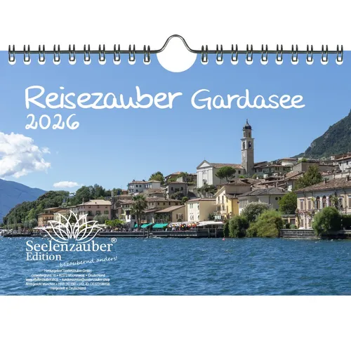 Reisezauber Gardasee DIN A5 Kalender für 2026 Urlaub Mediterran Italien - Seelen