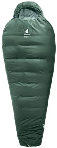 Deuter Orbit 0° SL Zip Left ivy-sage Schlafsack - Hochwertiger Kunstfaserschlafsack aus 100% recycelten Materialien, nahtlos für bessere Temperaturperformance, ideal für Outdoor-Abenteuer und Übergangszeiten.