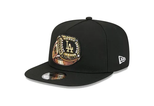 New Era 9Fifty A-Frame Cap - CHAMP RING Los Angeles Dodgers - Herren Snapback Cap in Schwarz aus 100% Baumwolle. Ideal für sportliche Anlässe oder Freizeit. Das coole Design und die One Size Passform machen es zum perfekten Accessoire für jeden Look.