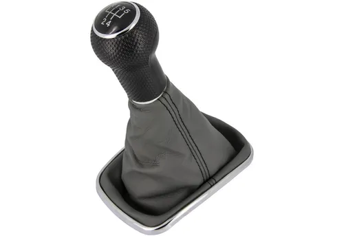 RECAMBO Schalthebel Schaltknauf, Schaltsack, Wahlhebel, Kappe für VW Golf 4, 1997-2006, Plug & Play, Auto Schalthebel Schaltmanschette, mit Rahmen, grau