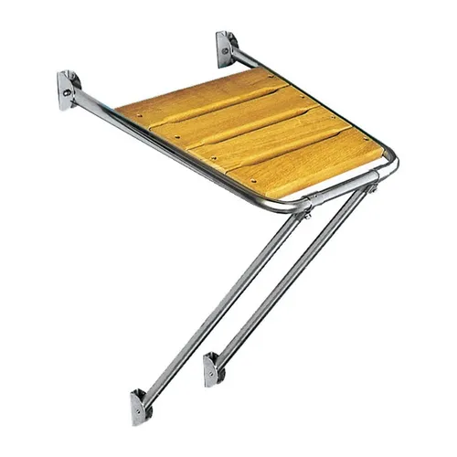 Heckplattform 45x45 cm aus Edelstahl und Iroko Osculati 48.420.05