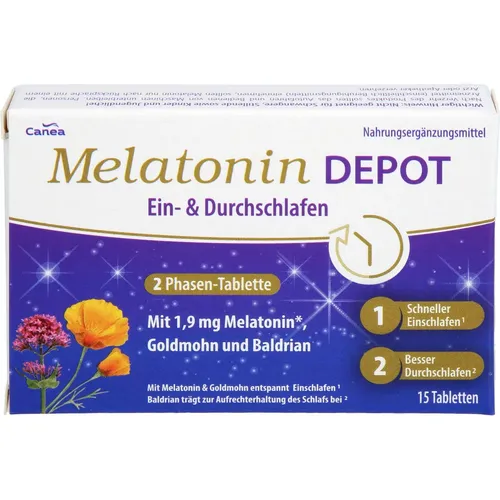 MELATONIN DEPOT Ein- & Durchschlaf-Tabletten 15 St PZN19264345