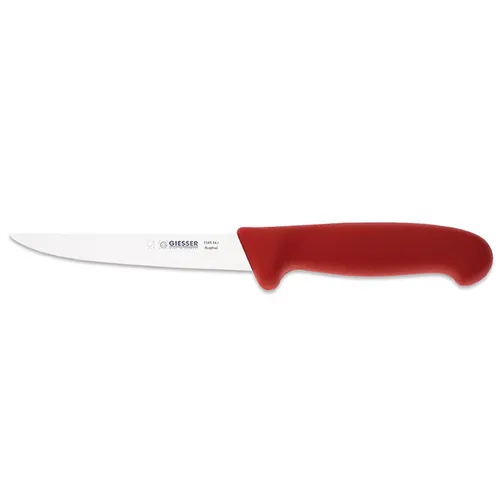 Giesser Ausbeinmesser 14 cm rot - Ergonomisch & Präzise - Hochwertiges Ausbeinmesser für Gastronomie und Industrie. Ergonomischer Griff, rutschfest und mit Schutznase. Ideal zum präzisen Lösen von Fleisch vom Knochen.