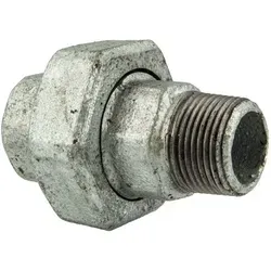 GEBO Gewindefitting Temperguss-Gewindefitting verzinkt Verschraubung konisch dichtend, 1 Zoll