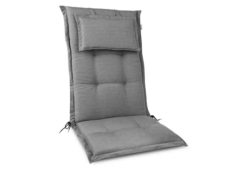 Beautissu Polsterauflage HighLux 125x50x7 cm - Hochlehner Auflage für Gartenmöbel, UV-beständig und mit stabilen Befestigungsbändern für optimalen Halt - ideal zum Entspannen auf Terrasse oder Balkon.